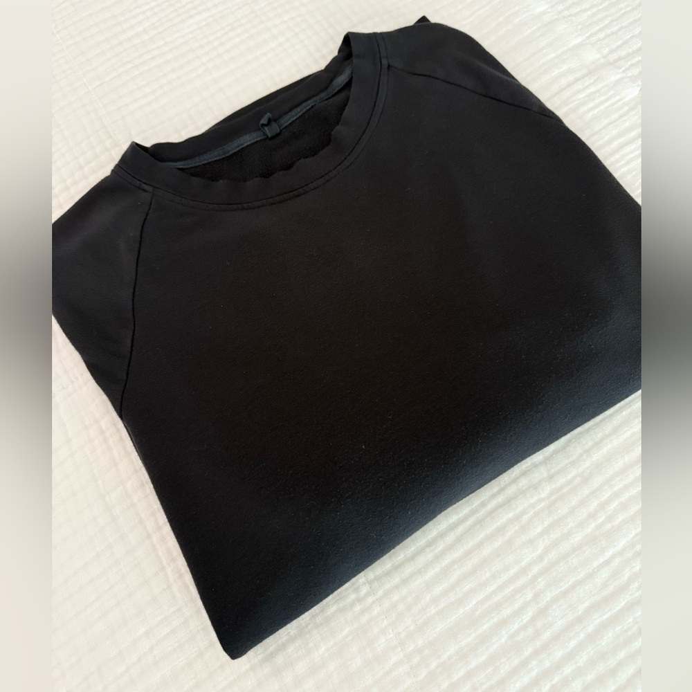 Lou & Grey Black SignatureSoft Sweatshirt, Black, Petite XXL